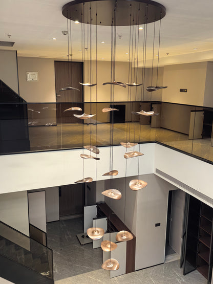 Kintsu Wood Pendant Light Chandelier