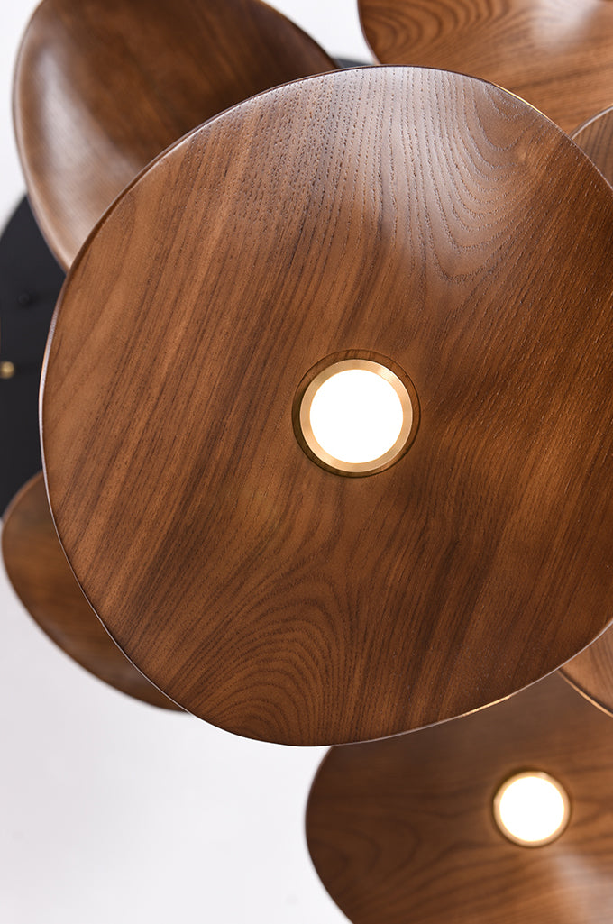 Kintsu Wood Pendant Light Chandelier