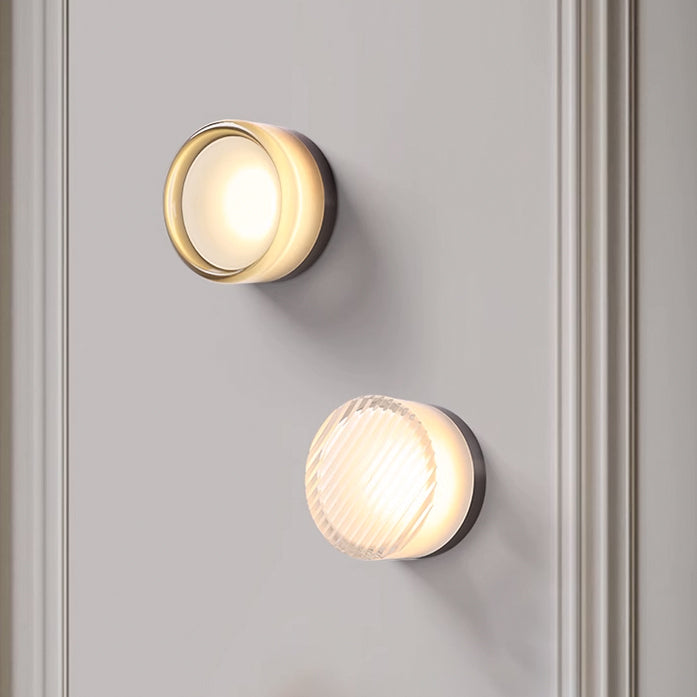 Luna Round Glass Wall Light