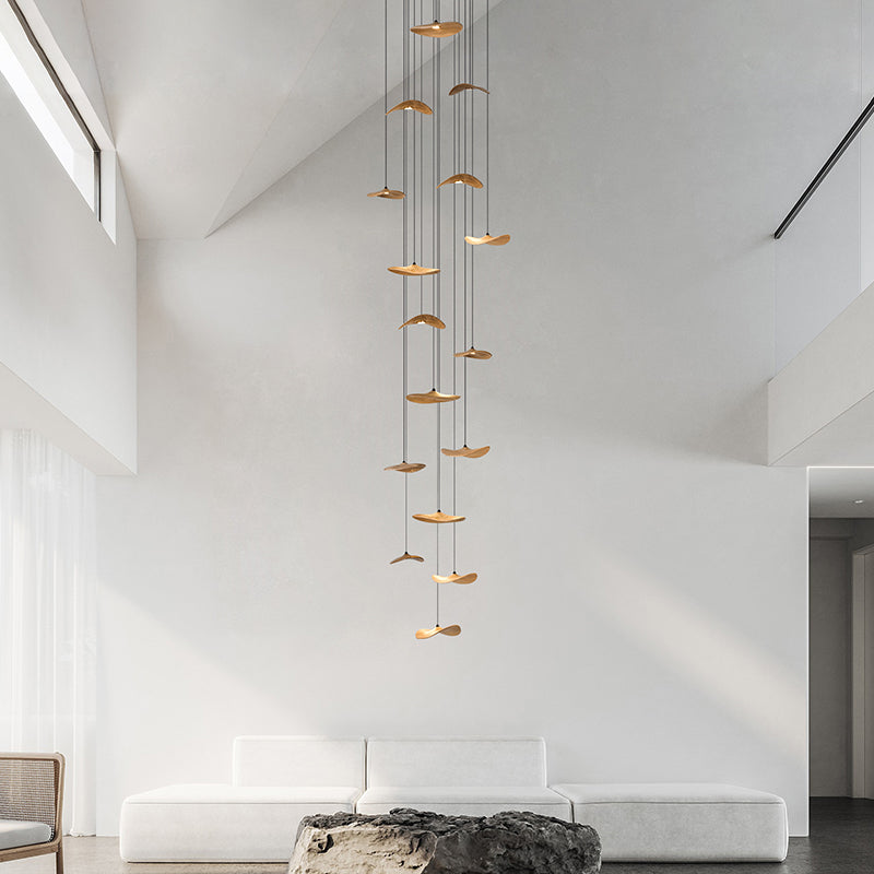 Kintsu Wood Pendant Light Chandelier