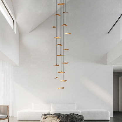 Kintsu Wood Pendant Light Chandelier