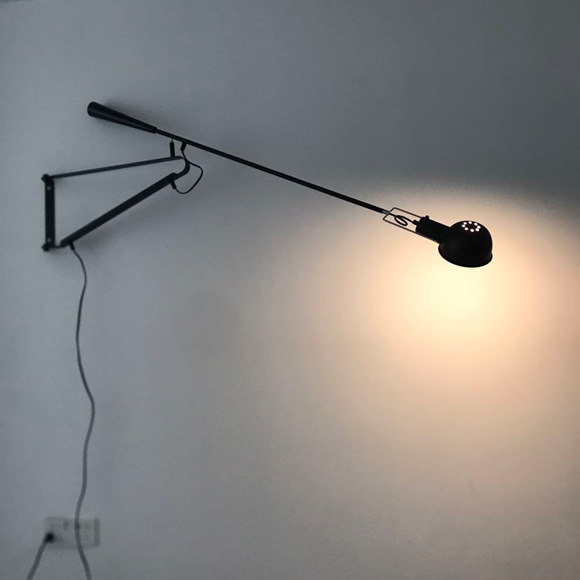 Crescendo Swinging Arm Overhead Wall Light - in Black
