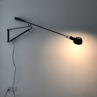 Crescendo Swinging Arm Overhead Wall Light - in Black