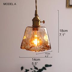Aurelian Tinted Melted Glass Pendant Light