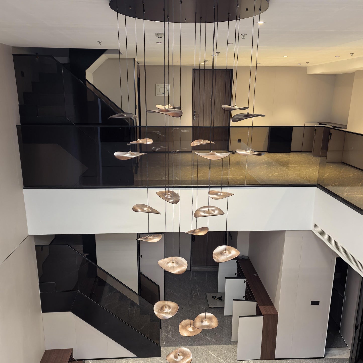Kintsu Wood Pendant Light Chandelier