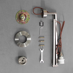 Geppetto Swing Arm Wooden Shade Ceiling Light