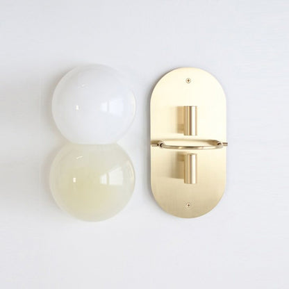 Capella Mid Century Modern Duo Sphere Wall Light Sconce