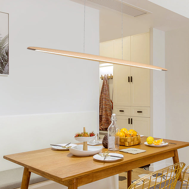 Kayu Minimalist Wood Linear Pendant Light