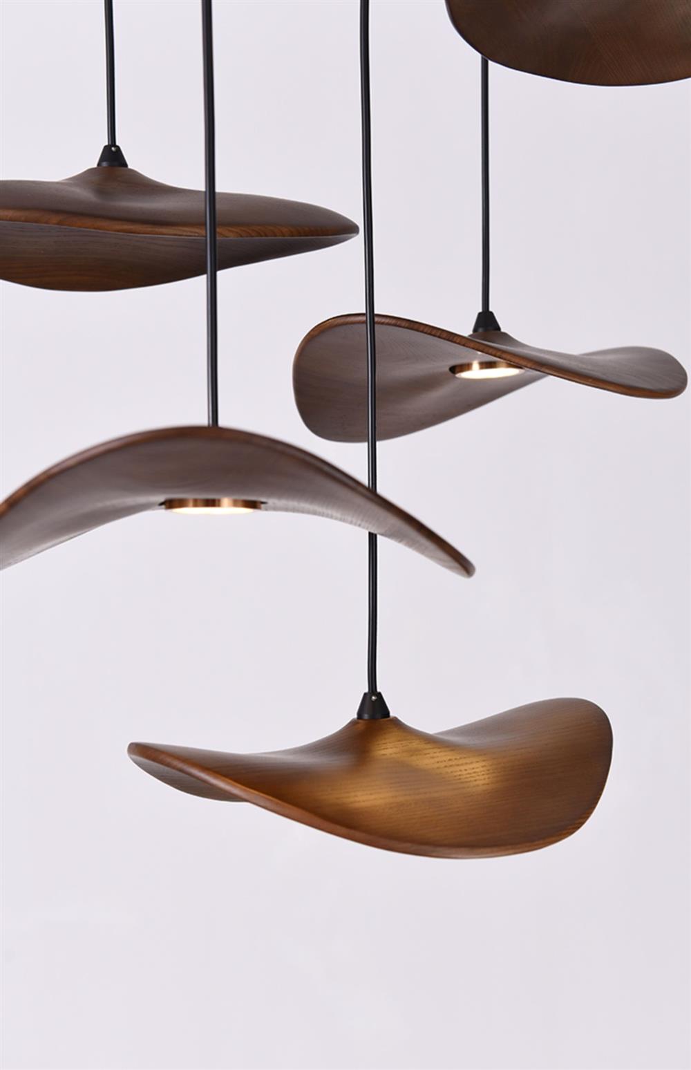 Kintsu Wood Pendant Light Chandelier