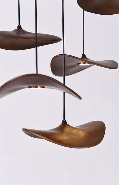 Kintsu Wood Pendant Light Chandelier