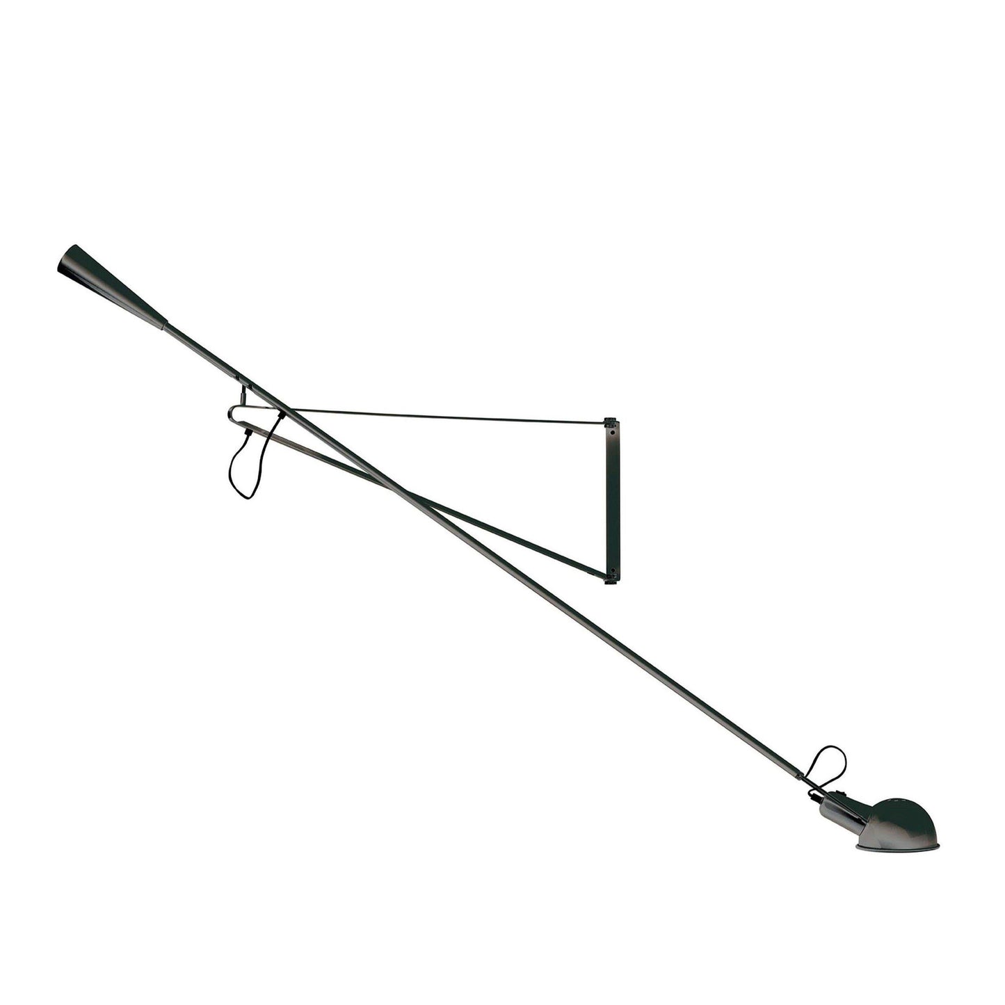Crescendo Swinging Arm Overhead Wall Light - in Black