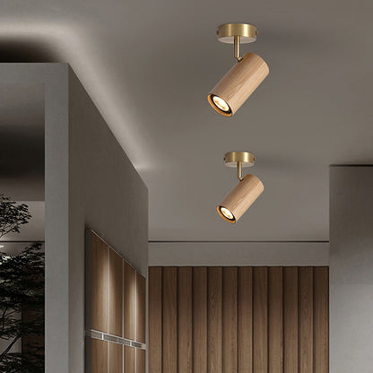 Lux Natural Wood Minimalist Spot Light / Wall Light