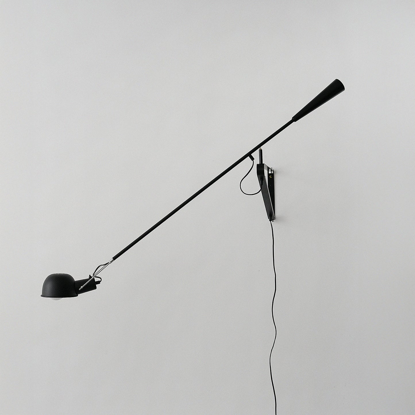 Crescendo Swinging Arm Overhead Wall Light - in Black