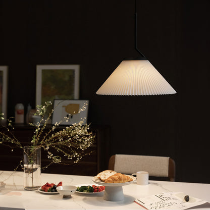 Nobu Pleated Shade Minimalist Pendant Light