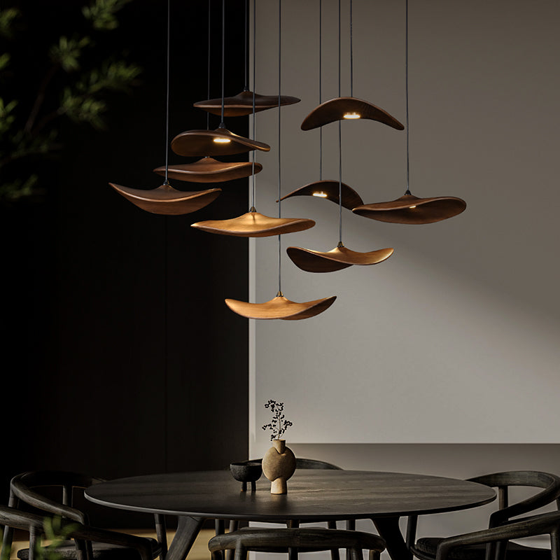 Kintsu Wood Pendant Light Chandelier