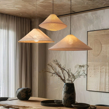 Iroha wabi-sabi linen fabric pendant light