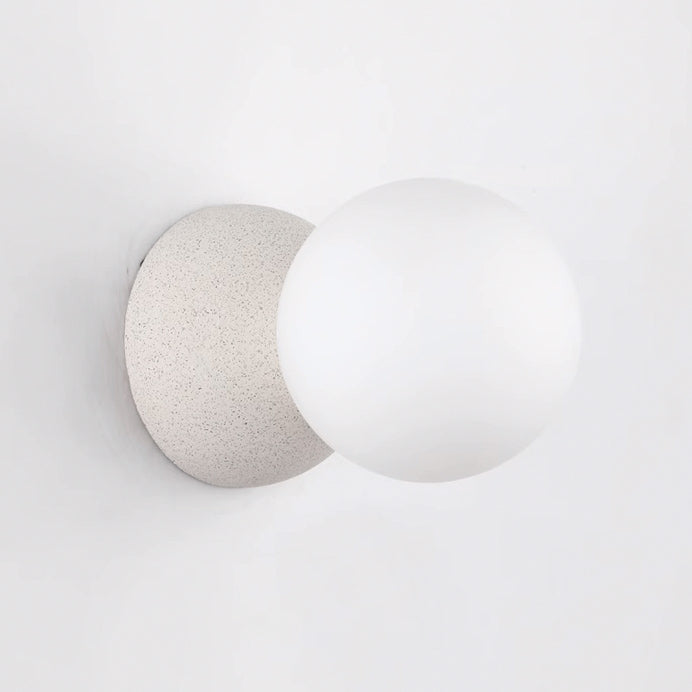 Nero Bianco Minimalist Stone Wall Sconce / Ceiling Light