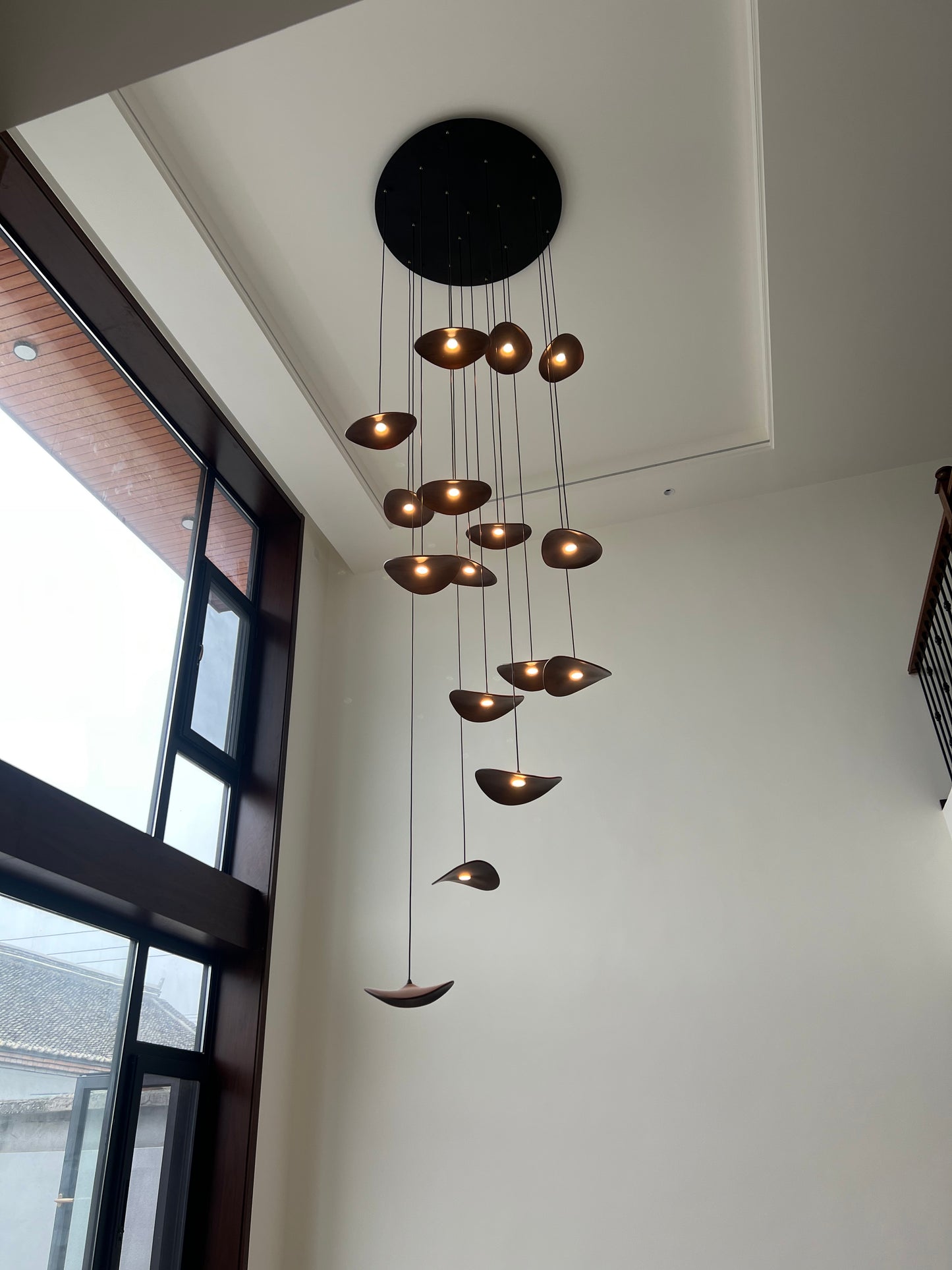 Kintsu Wood Pendant Light Chandelier