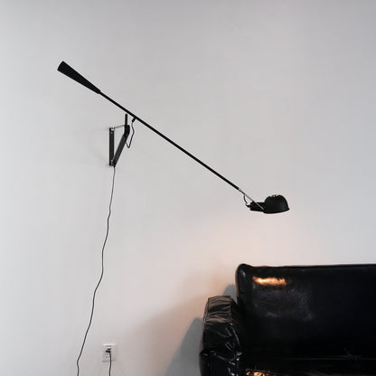 Crescendo Swinging Arm Overhead Wall Light - in Black