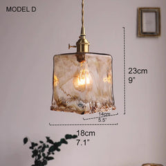 Aurelian Tinted Melted Glass Pendant Light