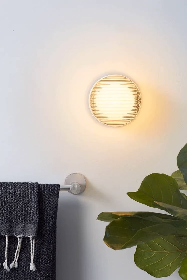 Luna Round Glass Wall Light