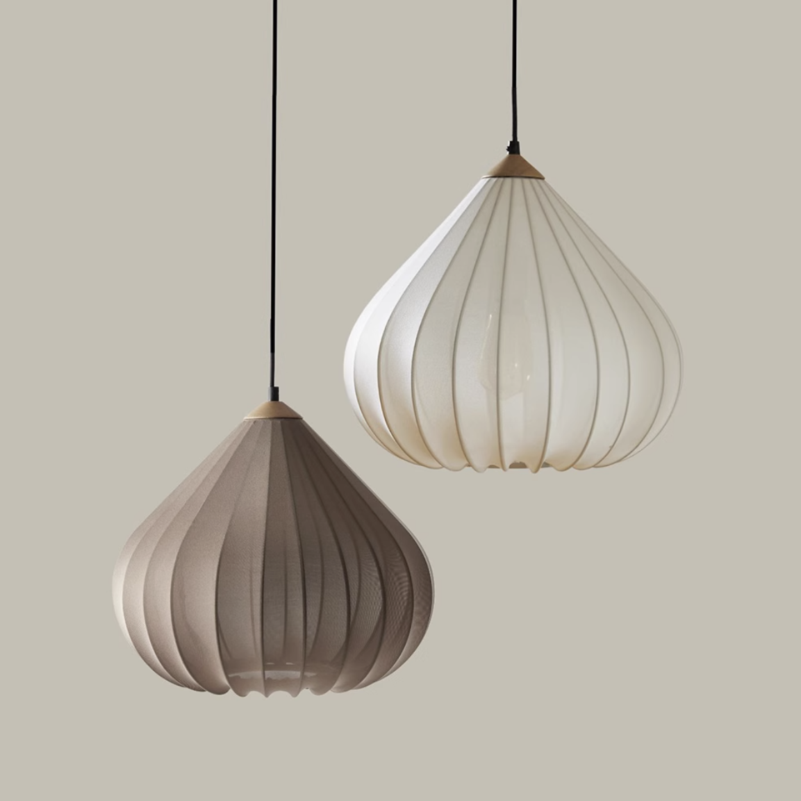 Bouton of the valley fabric pendant light