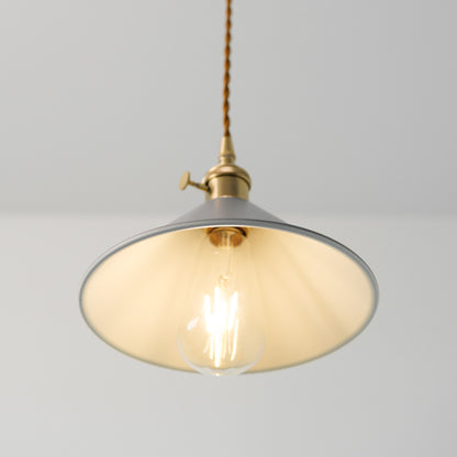 Coloured Cone Shade Industrial Pendant Light