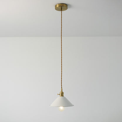 Coloured Cone Shade Industrial Pendant Light