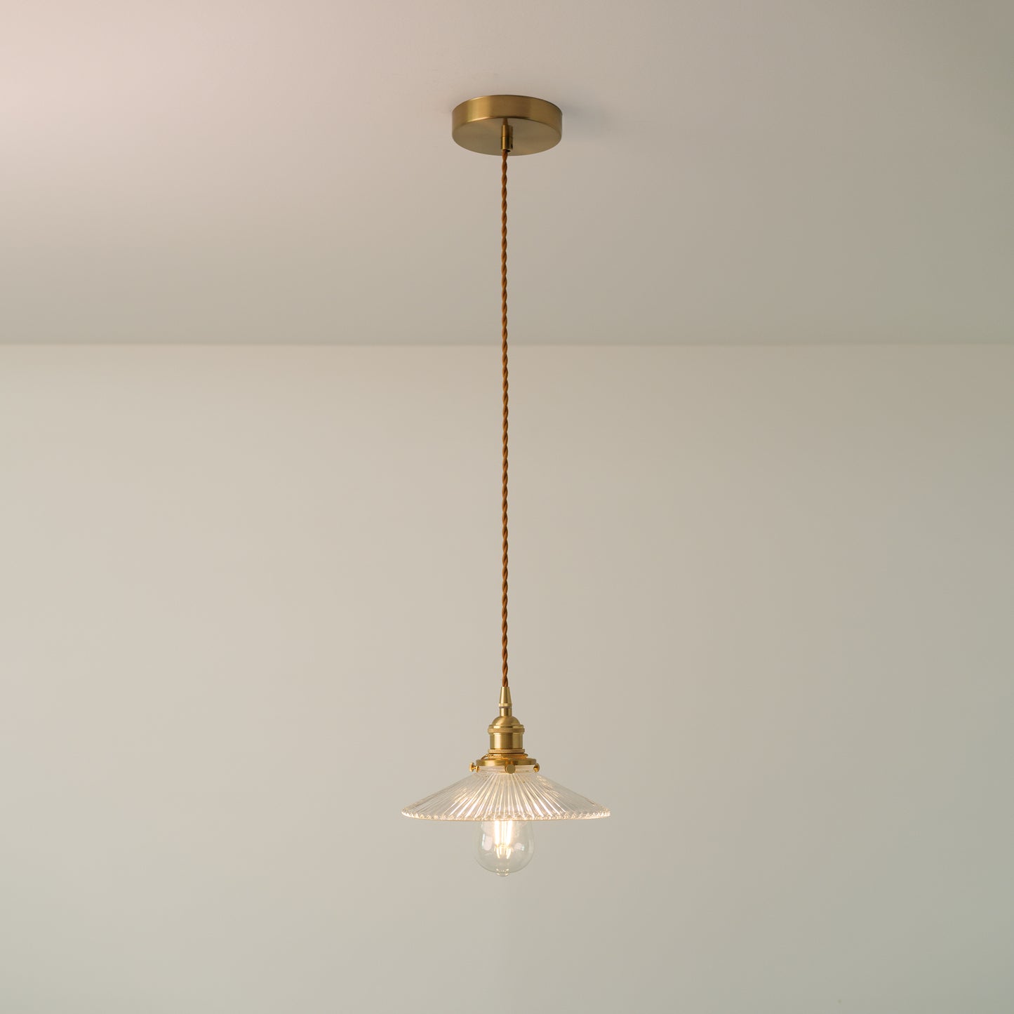 Finch Ribbed Glass Pendant Light