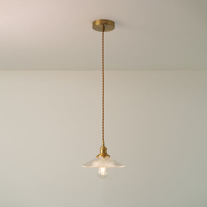 Finch Ribbed Glass Pendant Light