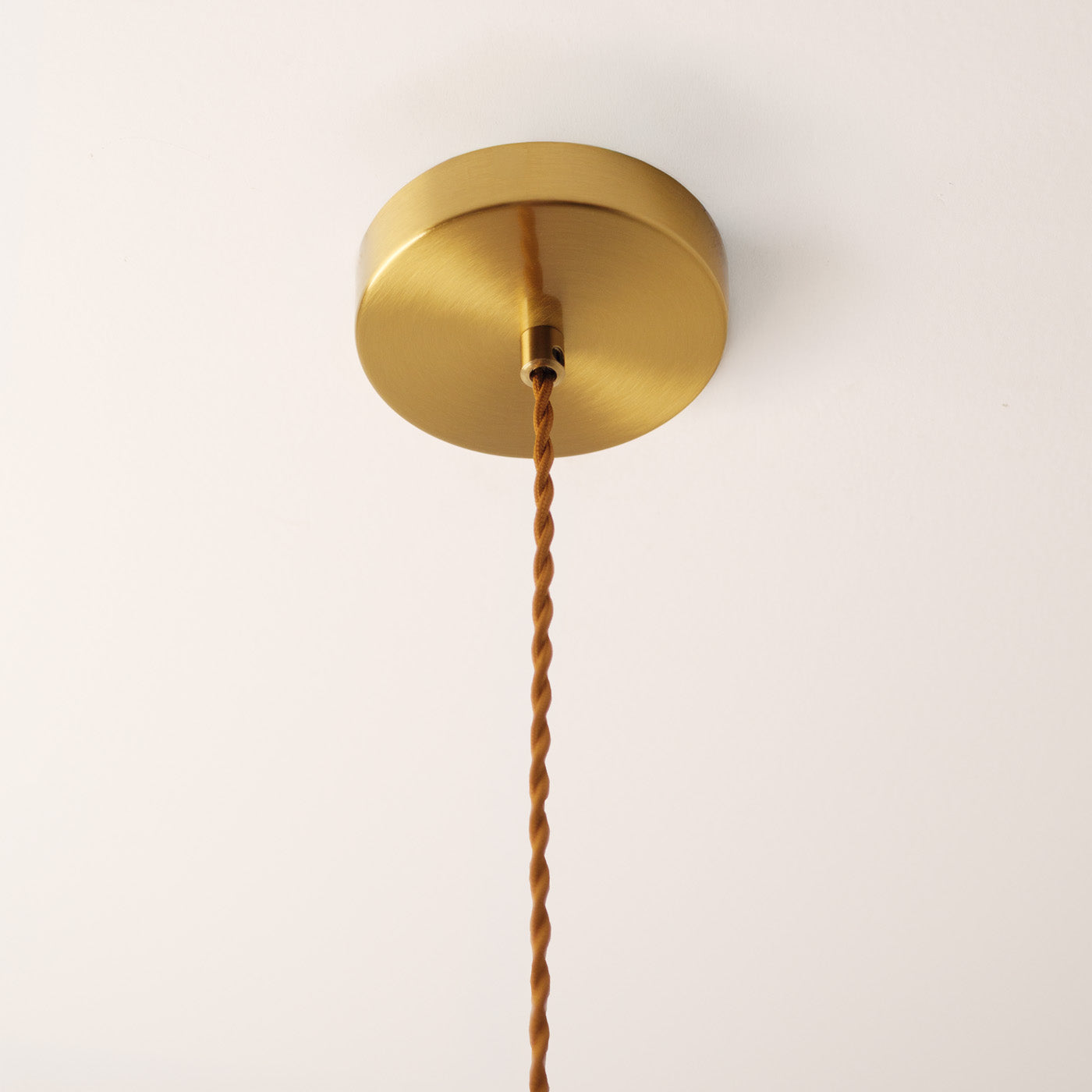 Sjöborre Art Deco White Glass Shade Brass Fitting Pendant Light
