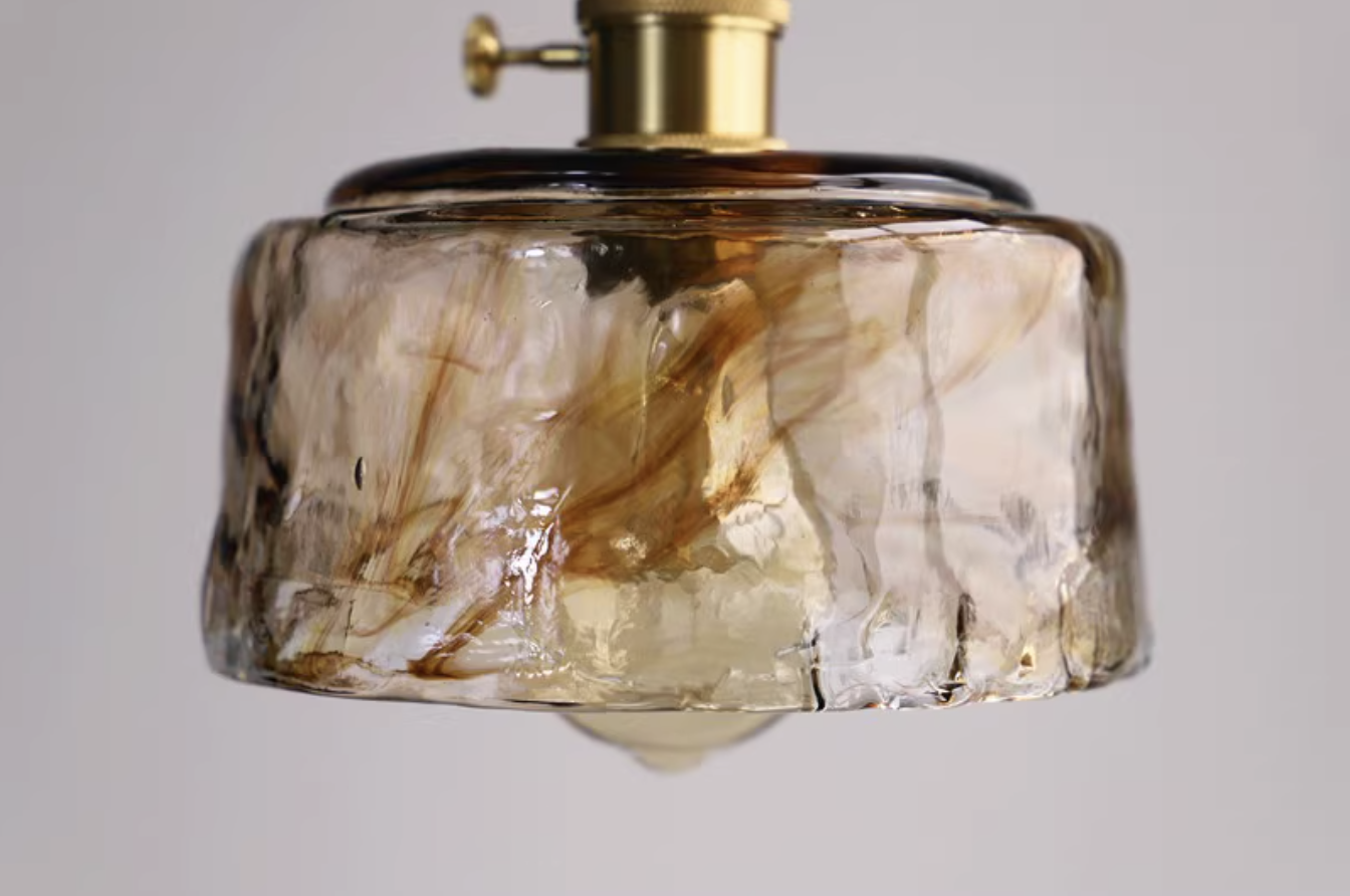 Aurelian Tinted Melted Glass Pendant Light
