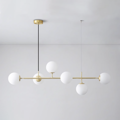Olive Tree Branch Milky Glass Mid century modern Kitchen Island Pendant Light