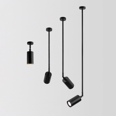 Lux Minimalist Line suspended adjustable rod spot light - in black