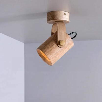 Umea Wooden Spotlight Wall Light / Ceiling Light