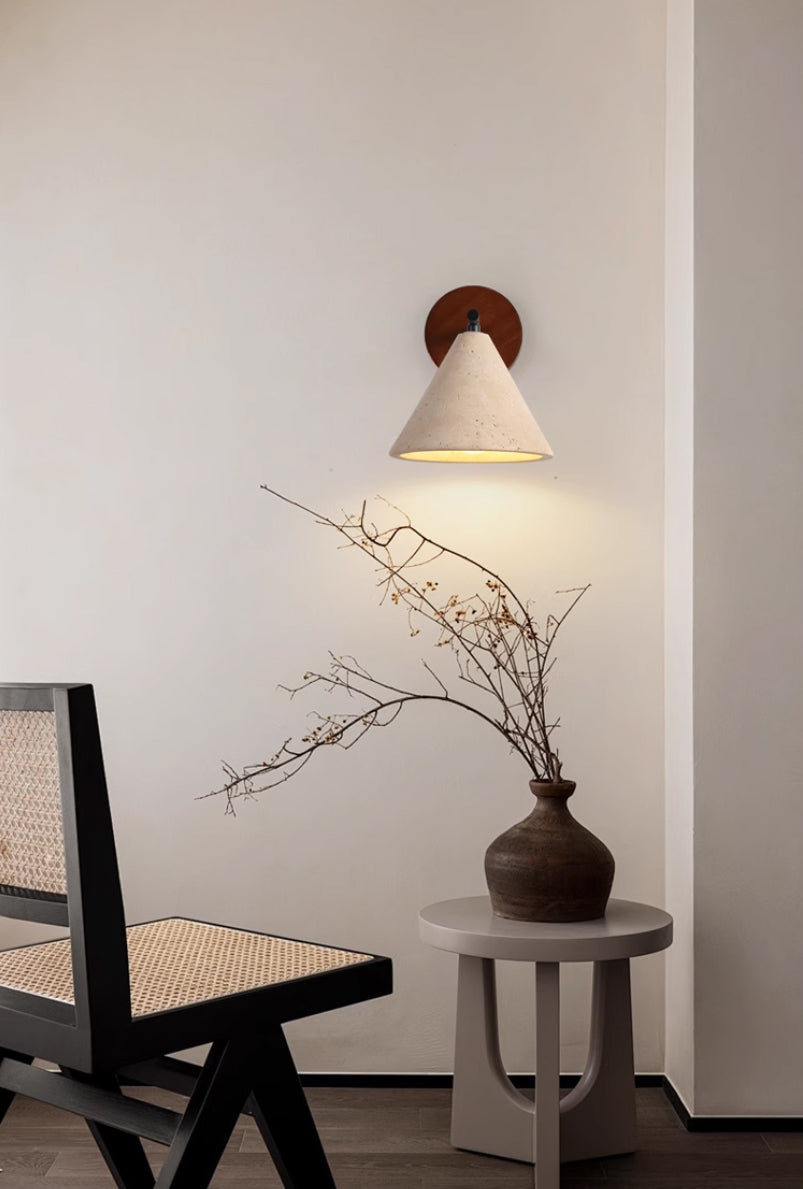 Sonoma Stone Cone Shade Wall Light