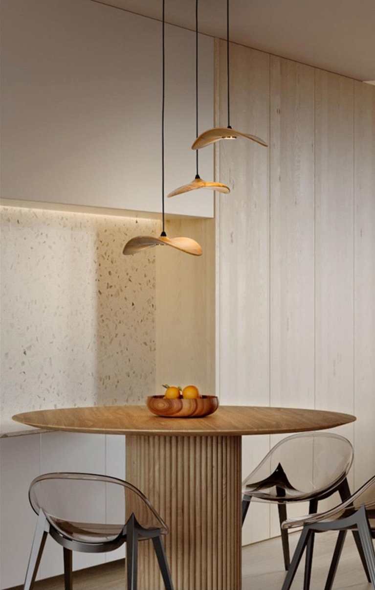 Kintsu Wood Pendant Light Chandelier