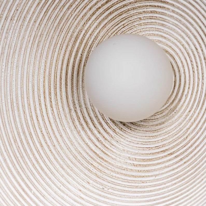 Longleaf Wooden Plate Wall Light In White