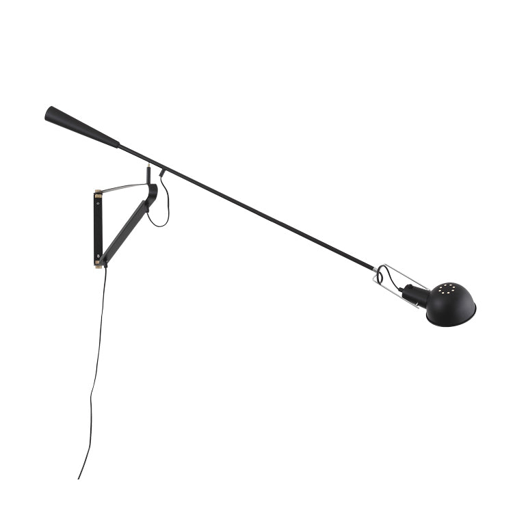 Crescendo Swinging Arm Overhead Wall Light - in Black
