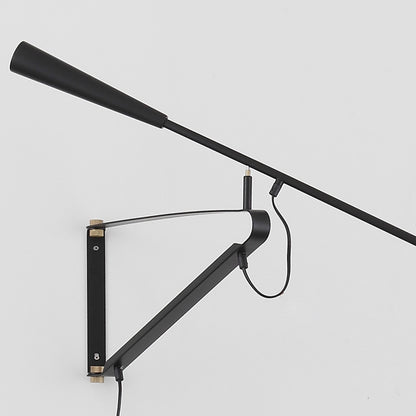 Crescendo Swinging Arm Overhead Wall Light - in Black