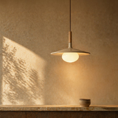 Annadel Sonoma Wood And Stone Japandi Pendant Lights