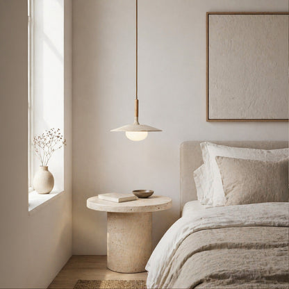 Annadel Sonoma Wood And Stone Japandi Pendant Lights
