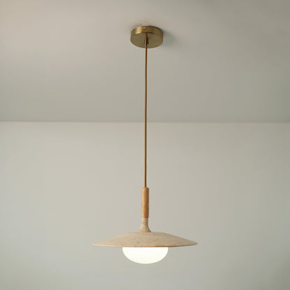 Annadel Sonoma Wood And Stone Japandi Pendant Lights