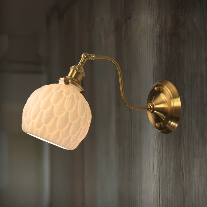 Artichoke Ceramic Porcelain Shade Wall Light