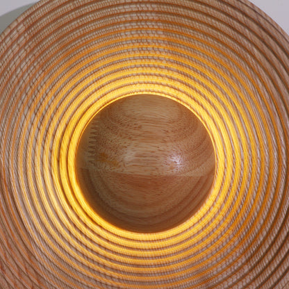 Birchwood Natural Wood Plate LED Wall Light