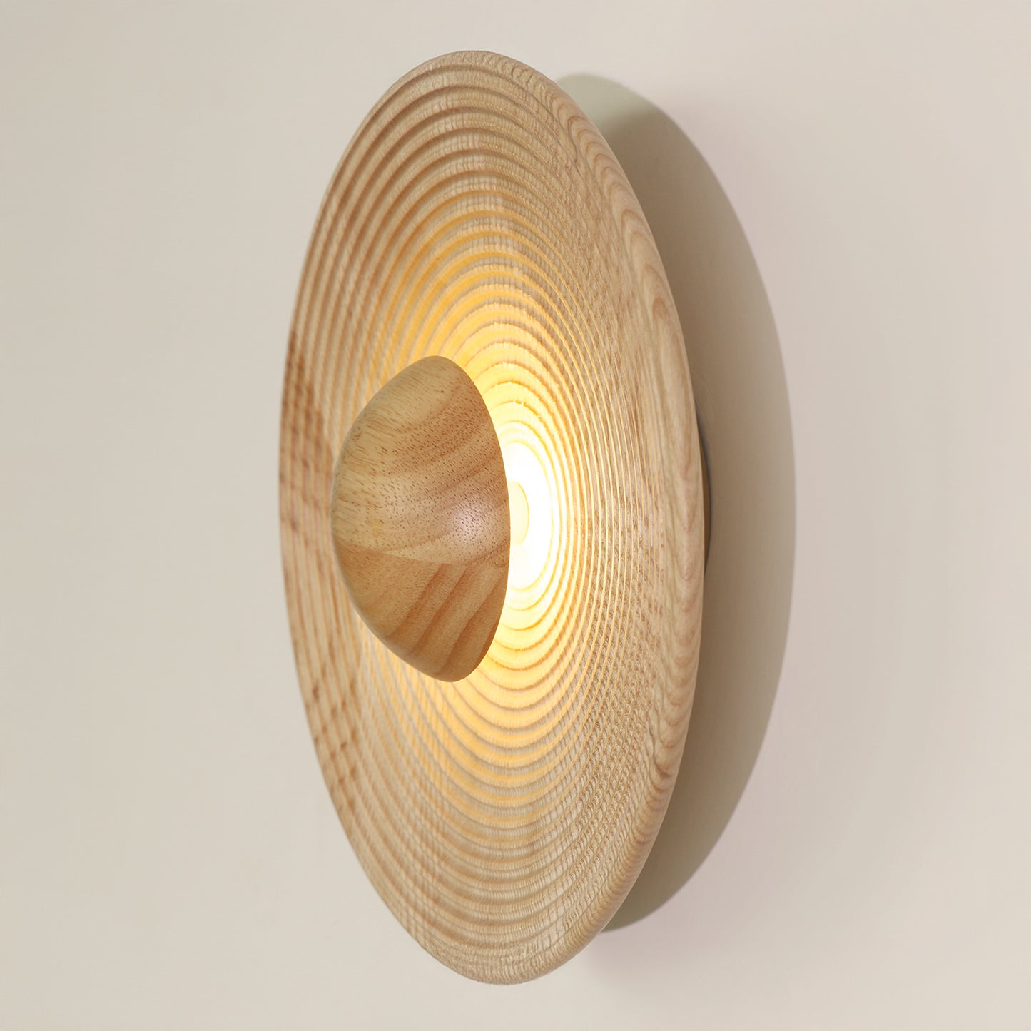 Birchwood Natural Wood Plate LED Wall Light