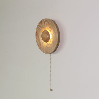 Birchwood Natural Wood Plate LED Wall Light