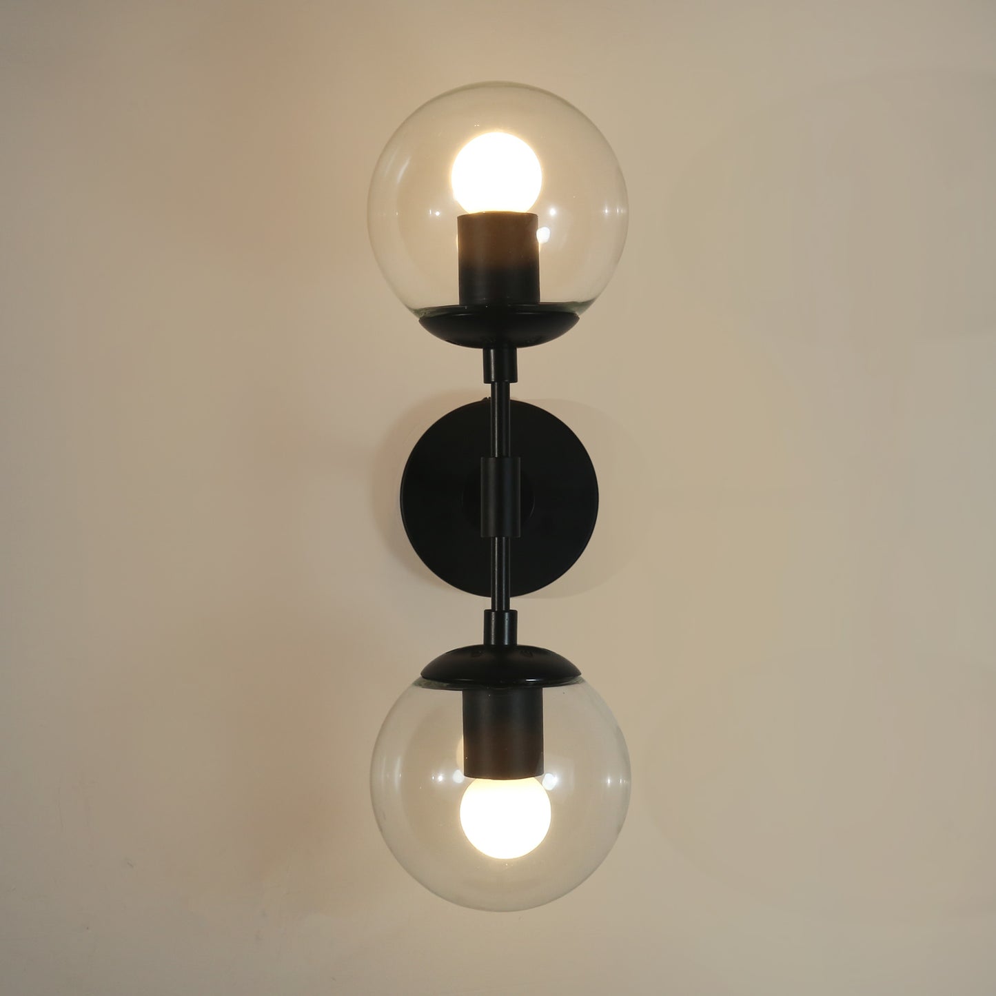 Ritz Duo Black Art Deco Wall Sconce