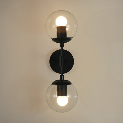 Ritz Duo Black Art Deco Wall Sconce