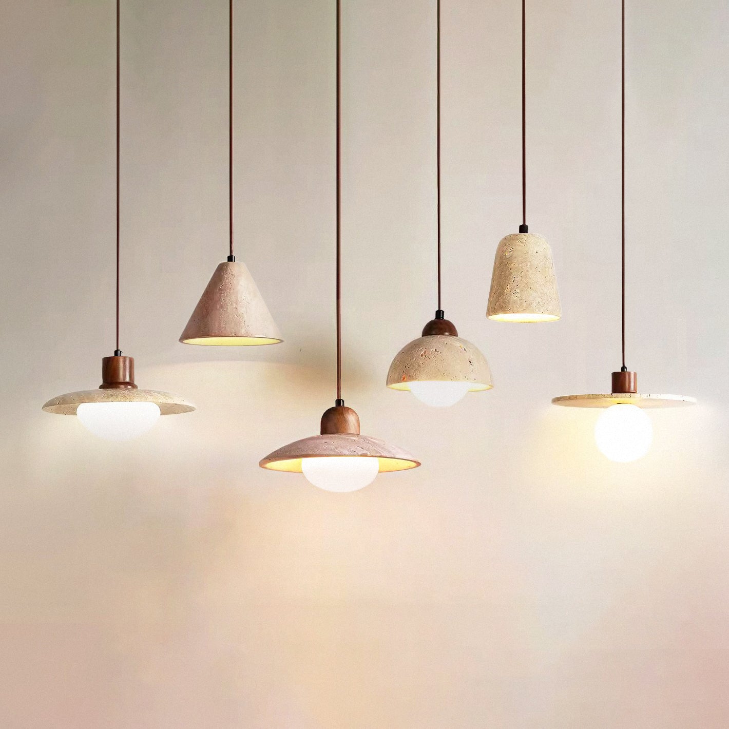 Wooden shop pendant lights